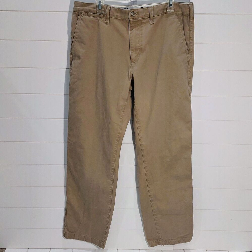 Eddie Bauer Classic Fit Pants Men's 36x34 (Fit 36x33) Tan Legend Wash Casual